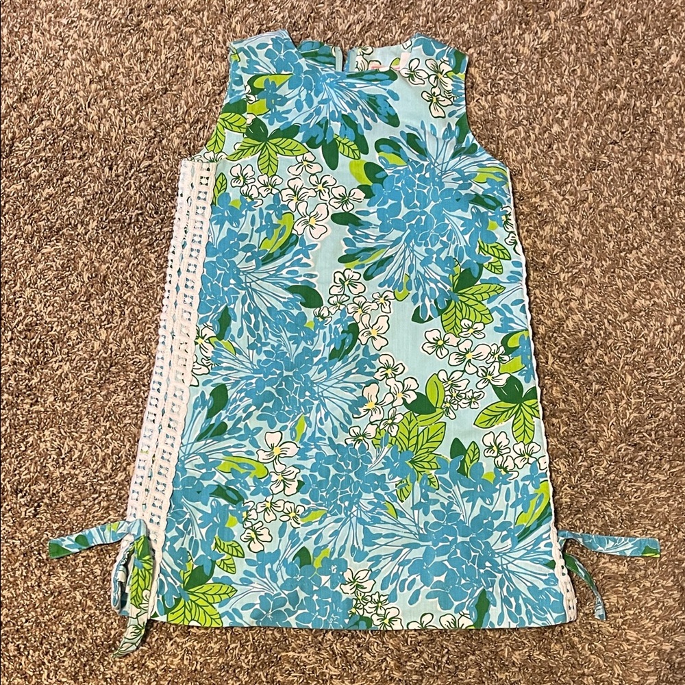 Lilly Pulitzer Blue, Green & White Floral Shift Dress